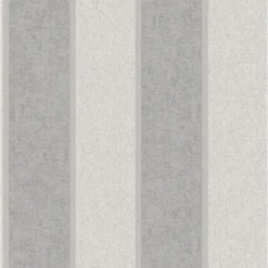 Belgravia Decor San Remo Striped Embossed Metallic Silver Wallpaper