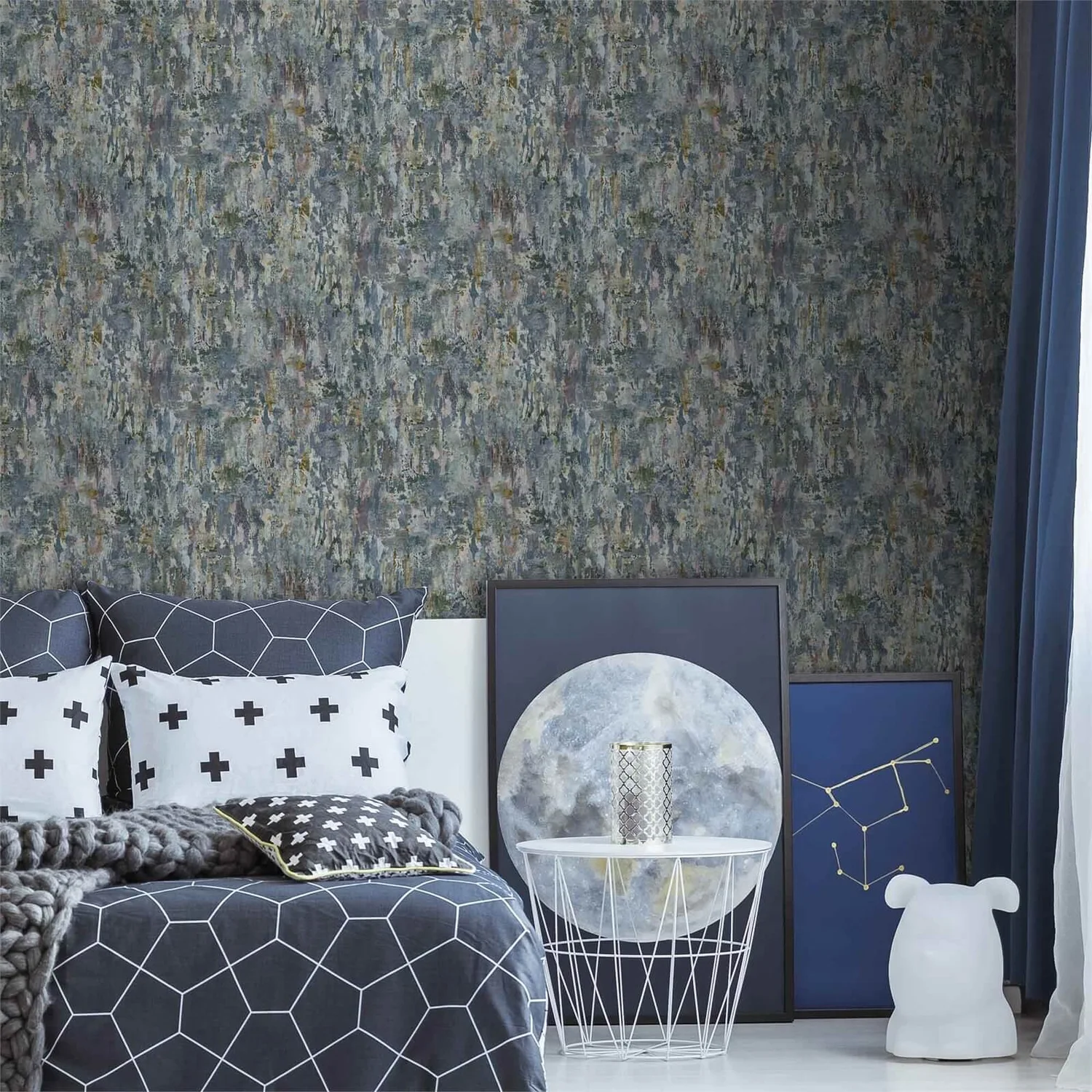 Fresco Distressed Concrete Texture Wallpaper 2 Fresco Distressed Concrete Texture Wallpaper - Image 2