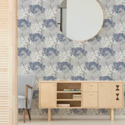 Fresco Lykke Tree Smooth Wallpaper - Navy -Hue Palette Wallpapers 12840657 1934833225706602