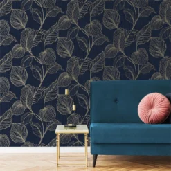 Boutique Royal Palm Sapphire Wallpaper -Hue Palette Wallpapers 12840803 6614833225870681