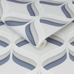 Fresco Geometric Smooth Navy Wallpaper -Hue Palette Wallpapers 12840999 9904833204859989