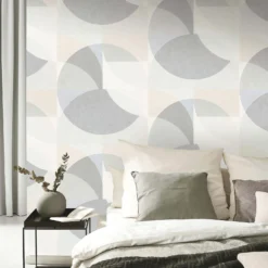 Elle Decoration Geometric Light Grey Beige Wallpaper -Hue Palette Wallpapers 13027942 2074973364539217