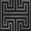 Next Metallic Greek Key Navy Wallpaper