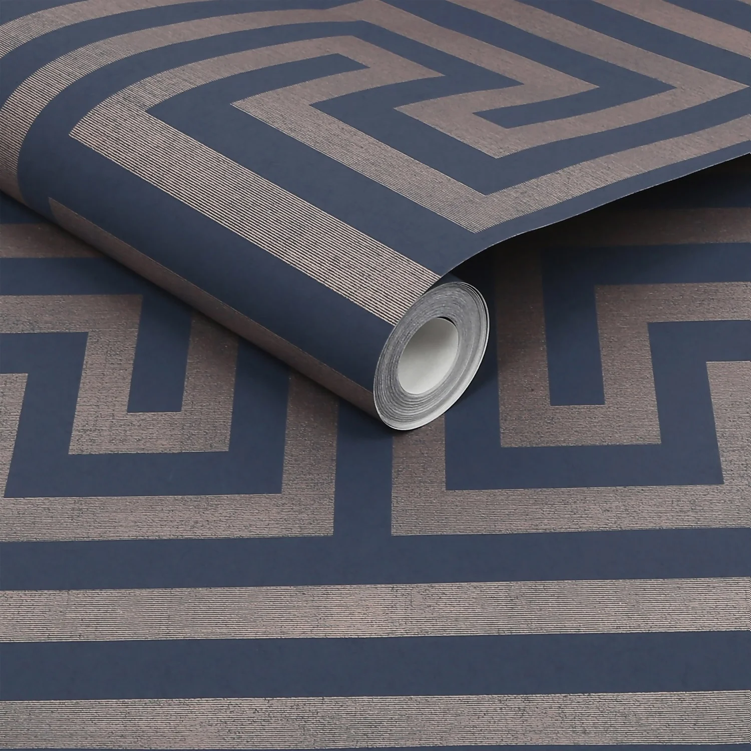 Next Metallic Greek Key Navy Wallpaper 2 Next Metallic Greek Key Navy Wallpaper - Image 2