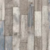 Next Distressed Wood Plank Neutral Blue Wallpaper