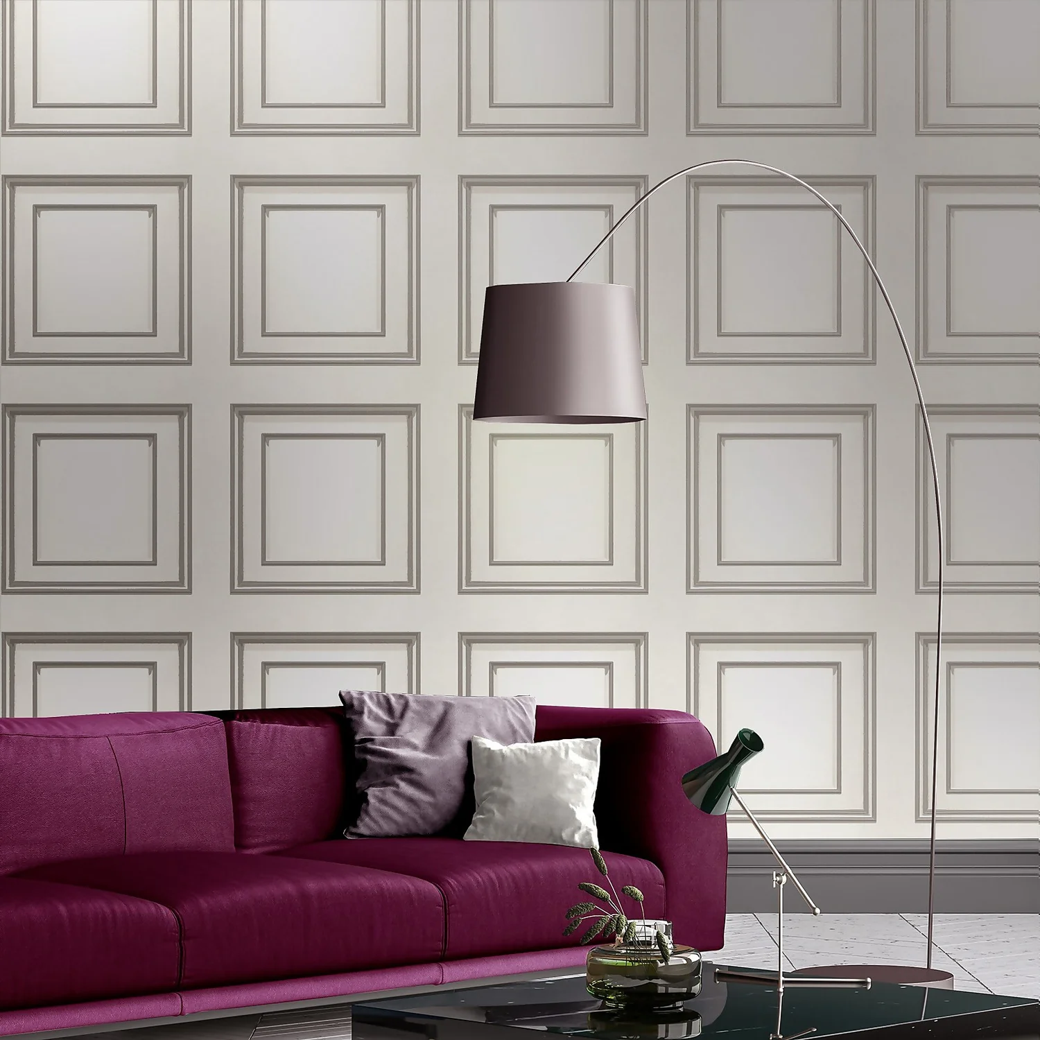 Belgravia Décor Forbidden Fruit Panel Smooth Silver Wallpaper 2 Belgravia Décor Forbidden Fruit Panel Smooth Silver Wallpaper - Image 2