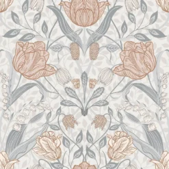Galerie Tulip Damask Beige Wallpaper