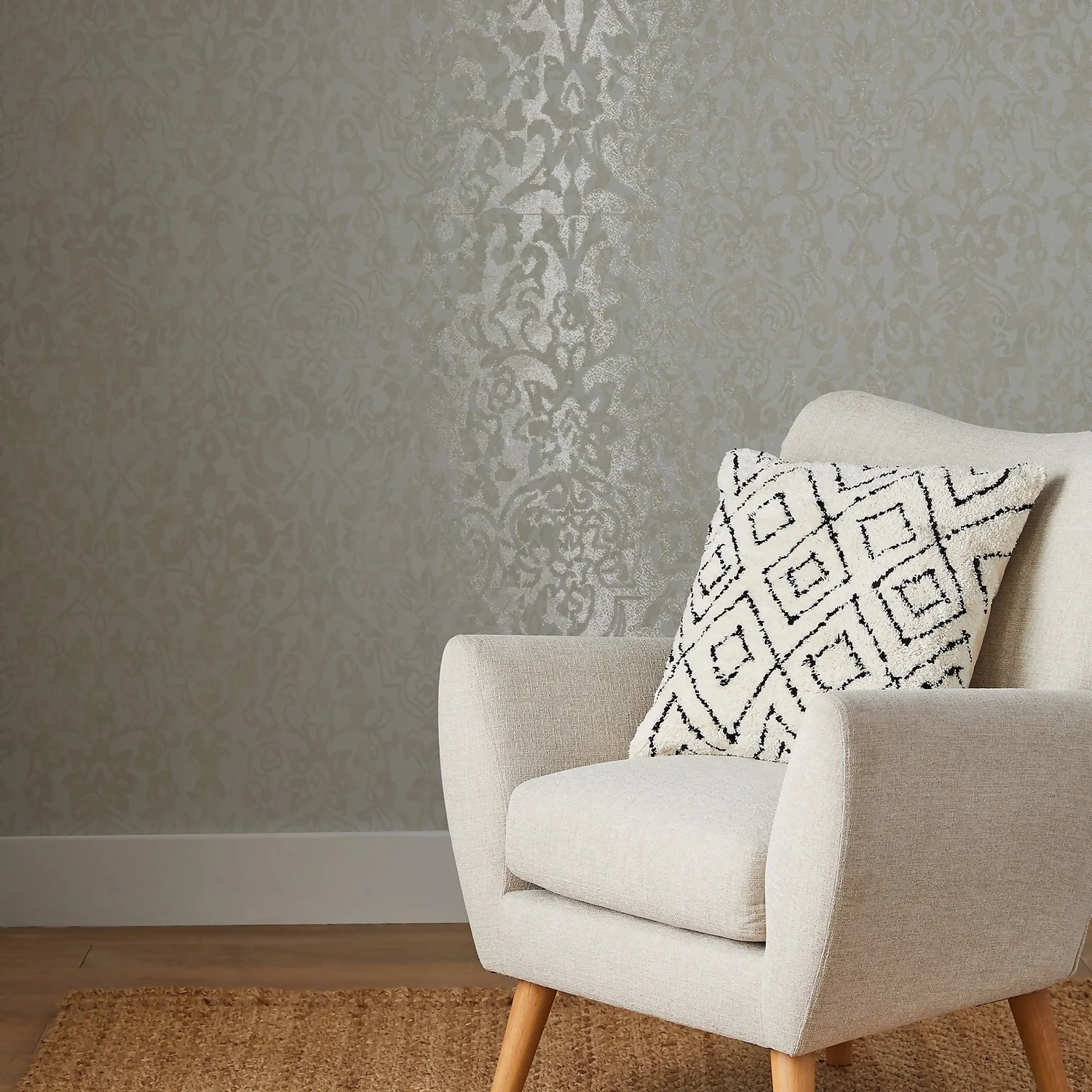 Next Majestic Damask Neutral Wallpaper 2 Next Majestic Damask Neutral Wallpaper - Image 2