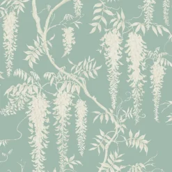 Next Wisteria Trails Duck Egg Wallpaper