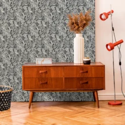 Grandeco Mae Grey Textured Matt Wallpaper -Hue Palette Wallpapers 13980231 1674998777293178