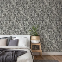 Grandeco Mae Grey Textured Matt Wallpaper -Hue Palette Wallpapers 13980231 2084998777346197