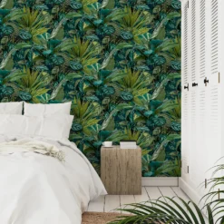 Grandeco Tropical Vista Green Textured Matt Wallpaper -Hue Palette Wallpapers 13980246 9054998777328920