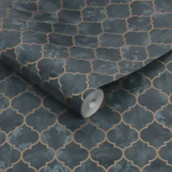 Contour Tegula Teal And Copper Wallpaper -Hue Palette Wallpapers 13991820 2975003724881340