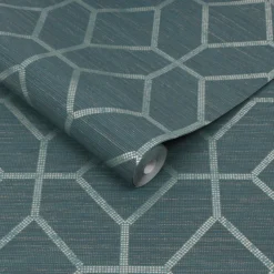 Boutique Asscher Geo Teal Wallpaper -Hue Palette Wallpapers 13991824 1955003723748489