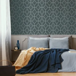 Boutique Asscher Geo Teal Wallpaper -Hue Palette Wallpapers 13991824 6295003723803944