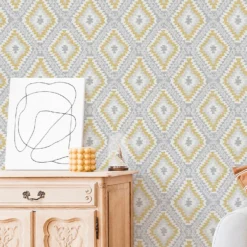 Superfresco Colours Aztec Geo Grey And Ochre Wallpaper -Hue Palette Wallpapers 13991827 4925003725871247