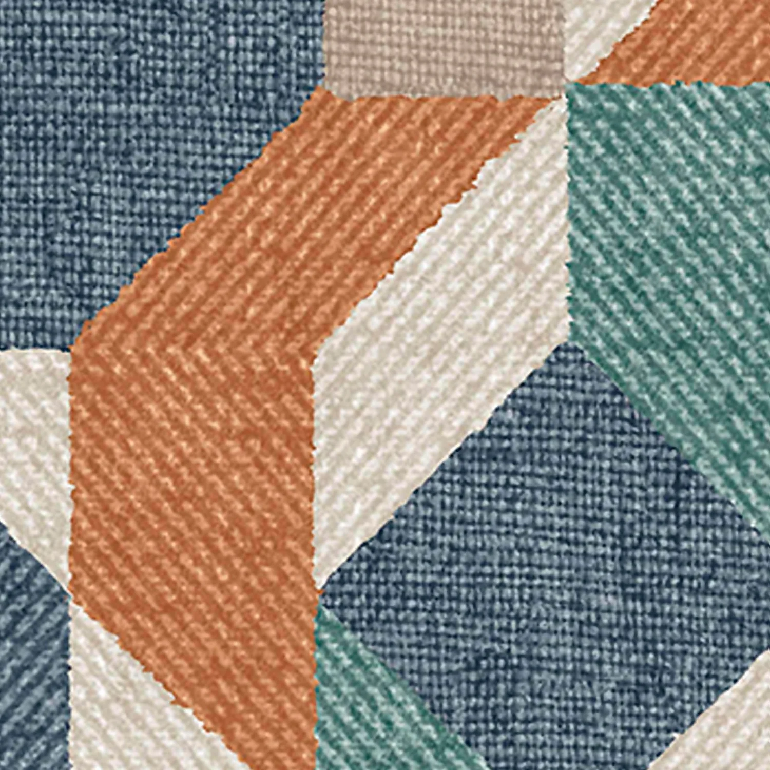 Superfresco Easy Woven Abstract Blue And Orange Wallpaper 2 Superfresco Easy Woven Abstract Blue And Orange Wallpaper - Image 2